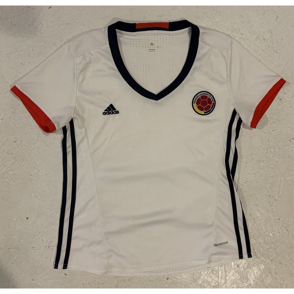 Colombia National Team Adidas Climacool Jersey White Size Large 2016 World Cup